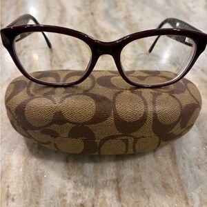 Coach Oxblood Maroon Glasses with Case, model 5509